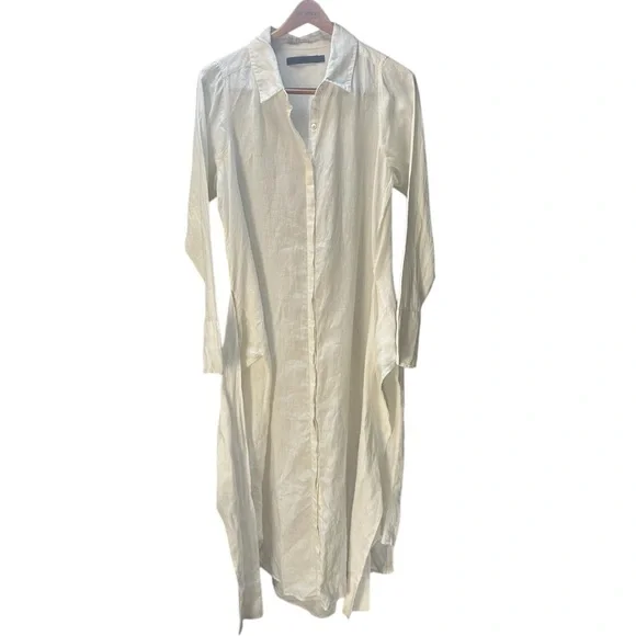 Nicholas K Tie Dress100 % LinenWhiteSize XS